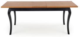 Stalas išskleidžiamas Windsor, ąžuolo sp./juoda sp., 160 - 240 cm x 90 cm x 76 cm