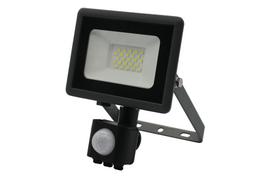 Prožektorius su judesio davikliu, tvirtinamas prie sienos Okko E011EI E011EIS, 20 W, 1600 lm, 4000 °K, IP65, juoda sp.