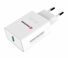 Adapteris Swissten 22060400, USB-C, balta sp., 25 W