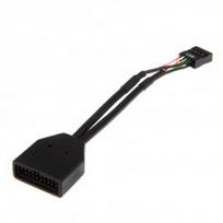 Kabelis Kolink PGW-AC-KOL-030 USB 3.0 19-pin male, USB 2.0 8-pin female, 0.15 m, juoda sp.