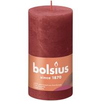 Žvakė, cilindrinė Bolsius Rustic Delicate Red, 60 h, Raudona sp.