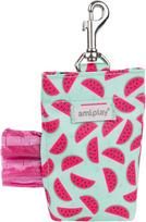 Maišelių šunų ekskrementams dėklas Amiplay Be Happy Dog Waste Dispenser Watermelon, 6 cm x 2 cm žalia sp. / rožinė sp.