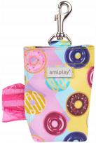 Maišelių šunų ekskrementams dėklas Amiplay Be Happy Dog Waste Dispenser Donut, 6 cm x 2 cm įvairių spalvų