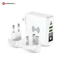 Forcell 4in1 15W Kelioninis Rinkinys Belaidis ir Sieninis Įkroviklis USB C su Power Bank 8000maah