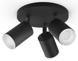 Išmanusis šviestuvas nukreipiamasis Philips Hue Fugato Triple 915005761601, GU10, 3 x 5.7 W, juoda sp.