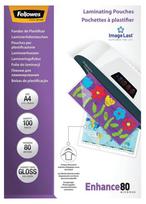 Laminavimo plėvelė Fellowes, 80 μm x 297 mm x 210 mm, 100 vnt.