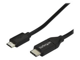 Laidas StarTech USB2CUB2M, USB Type C/Micro USB, 200 cm, juoda sp.