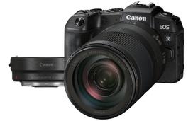 Sisteminis fotoaparatas Canon EOS RP + RF 24-240mm f/4-6.3 IS USM + Mount Adapter EF-EOS R, juoda sp.