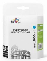 Rašalinio spausdintuvo kasetė TB Print TBB-LC1000CY, žalsvai mėlyna (cyan) sp., 22 ml