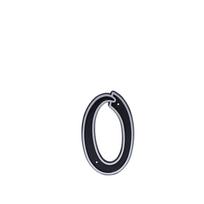 Durų numeris "0" Haushalt NP15080C, 13.9 cm x 8.56 cm, plastikas, juoda sp./matinio sidabro sp.