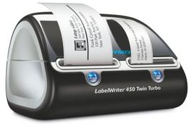 Etikečių spausdintuvas Dymo LabelWriter 450 Twin Turbo, 1120 g, sidabro sp./juoda sp.