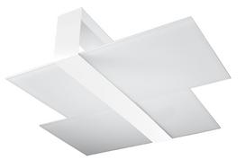 Šviestuvas lubų Sollux Massimo I 10516555, E27, 2 x 60 W, sidabro sp.