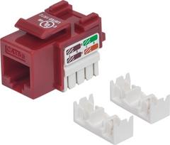 Jungtis Intellinet UTP, Red, Punch-down Cat5e Keystone Jack 210478, balta sp./raudona sp.