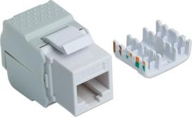 Jungtis Intellinet UTP Self-locking Keystone Cat6 167062, balta sp./juoda sp.