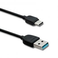 Kabelis Qoltec 52347 USB 2.0, USB Type C, 2.5 m, juoda sp.