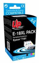 Rašalinio spausdintuvo kasetė Uprint E-18XL, juoda sp./įvairių spalvų, 39 ml
