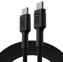 Kabelis Green Cell PowerStream KABGC29, USB Type-C, 200 cm, juoda sp.