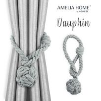 Užuolaidų aksesuaras AmeliaHome Dauphin, 38 cm, pilka sp., 2 vnt.