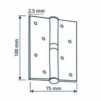 Lankstas durims Haushalt, 7.5 cm, 0.2 cm, nikelio sp., 2 vnt.