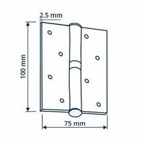 Lankstas durims Haushalt, 7.5 cm, 0.25 cm, pilka sp., 2 vnt.