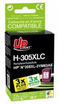 Rašalinio spausdintuvo kasetė Uprint HP 305XLCL, geltona sp./purpurinė (magenta) sp./žalsvai mėlyna (cyan) sp., 18 ml