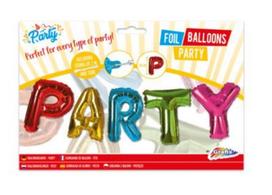 Folinis balionas raidės Grafix Party, įvairių spalvų, 5 vnt.