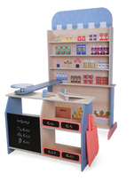 Parduotuvės žaislai, medinė parduotuvė Gerardo's Toys Supermarket 55676, įvairių spalvų