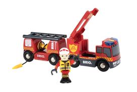 Žaislinė gaisrinė mašina Brio World Emergency Fire Engine 33811, raudona sp.