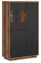 Vitrina Forn, ruda sp./juoda sp., 42.5 cm x 94 cm x 157 cm
