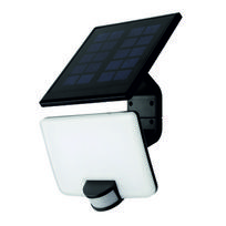 Prožektorius su saulės baterija, tvirtinamas prie sienos Tope, 10 W, 1200 lm, 4000 °K, IP44, juoda sp.