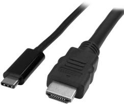 Tinklo kabelis StarTech CDP2HDMM1MB CDP2HDMM1MB USB Type-C, HDMI, 1 m, juoda sp.