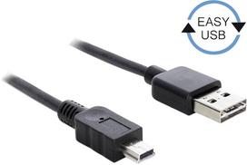 Kabelis Delock EASY-USB 83365 USB A, USB 2.0 Type Mini-B male, 5 m, juoda sp.