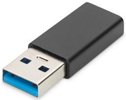 Adapteris Digitus USB Type-A - USB Type_C AK-300524-000-S USB Type-A, USB Type-C, juoda sp.