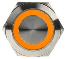 Korpuso detalė, mygtukas DimasTech Vandalism Switch Silverline PD023, nerūdijančiojo plieno sp./oranžinė sp.