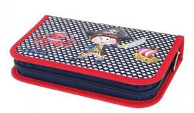 Penalas Herlitz Pirate, 20.3 cm x 14 cm, mėlyna sp./raudona sp.