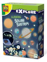 Lipdukai SES Creative Glowing Solar System, įvairių spalvų
