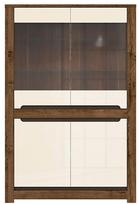 Vitrina Ruso S407-REG2W2D-DARL/PEP, dramblio kaulo sp./ruda sp., 45.5 cm x 104 cm x 158.5 cm