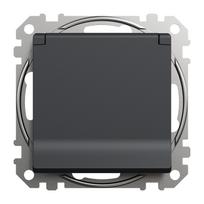 Kištukinis lizdas Schneider Electric Sedna Design SDD214024, su įžeminimu, IP44, antracito sp.