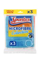 Šluostė, dulkėms Spontex Microfibre Collection, geltona sp./žalia sp./rožinė sp., mikropluoštas, 3 vnt.