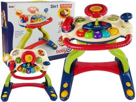 Aktyvumo centras, vaikštynė su vairu Lean Toys Interactive Baby Stroller, 50 cm, EN, įvairių spalvų