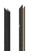 Vertikali durų stakta Domoletti, 209.5 cm x 14 - 18 cm x 1 cm, dešininė, antracito ąžuolo sp.