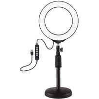 Žiedinė lempa Puluz PKT3047B, balta sp./juoda sp.