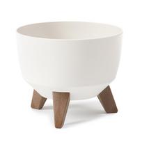 Gėlių vazonas ant kojelių Lamela Roma 880-74, plastikinis, Ø 29 cm, kreminė sp.