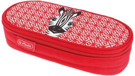 Penalas Herlitz Cute Animals Zebra, 21.5 cm x 9.5 cm, raudona sp.