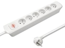 Buitinis ilgintuvas Qoltec, Power Strip, 1.8 m, 6 lizdų, su jungikliu
