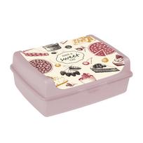Dėžutė maistui Keeeper Deco Click 1069758128300, 1 l, 17 cm x 13 cm, rožinė sp./įvairių spalvų