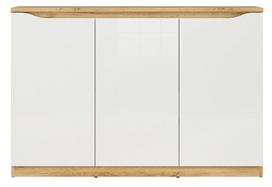 Spintelė Nuis S396-KOM3D-DWO/BIP, ąžuolo sp./balta sp., 135 cm x 39.5 cm x 91.5 cm