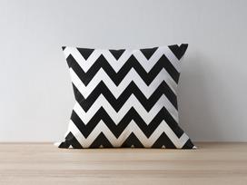 Dekoratyvinės pagalvėlės užvalkalas Mioli Decor 1063, balta sp./juoda sp., 43 cm x 43 cm