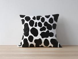 Dekoratyvinės pagalvėlės užvalkalas Mioli Decor 1061, balta sp./juoda sp., 43 cm x 43 cm