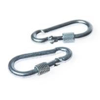 Karabinai Haushalt ZP, 2DD, cinkuota, metalas, 5 cm, Ø 0.5 cm, 2 vnt.